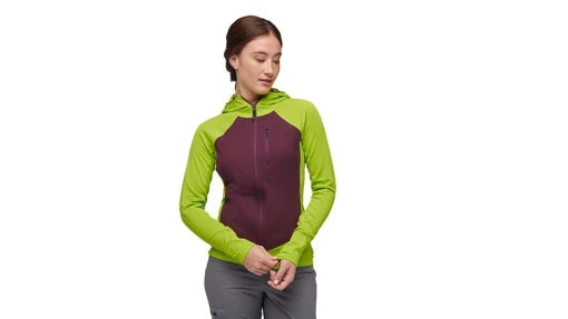 Black Diamond Coefficient LT Hybrid Hoody - Women's -Black Diamond opplanet black diamond coefficient lt hybrid hoody womens aloe blackberry small ap7440569388sml1 av 1