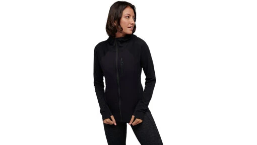 Black Diamond Coefficient LT Hybrid Hoody - Women's -Black Diamond opplanet black diamond coefficient lt hybrid hoody womens black small ap7440560002sml1 av 1