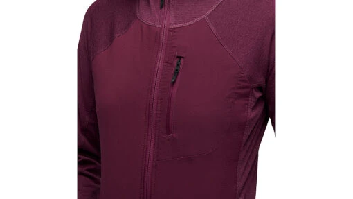 Black Diamond Coefficient LT Hybrid Hoody - Women's -Black Diamond opplanet black diamond coefficient lt hybrid hoody womens blackberry small ap7440565016sml1 av 6