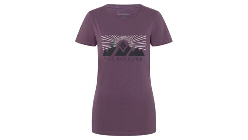 Black Diamond Short Sleeve Rise And Climb Tee - Women's -Black Diamond opplanet black diamond ss rise and climb tee womens mulberry extra small apr7ps5003xsm1 main 1